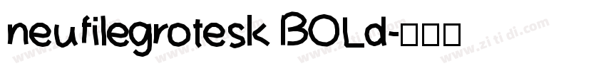 neufilegrotesk BOLd字体转换